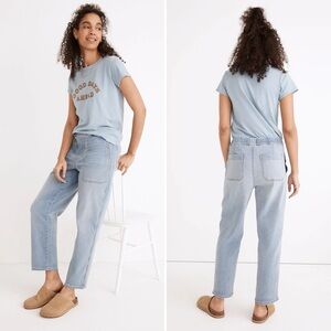 Madewell Pull-On Relaxed Jeans Lisford Wash Size Medium ND644